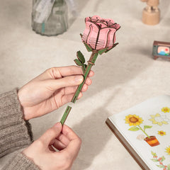 Rosa rosada armable - DIY