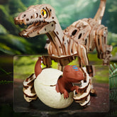 Velociraptor - Maqueta de madera que corre