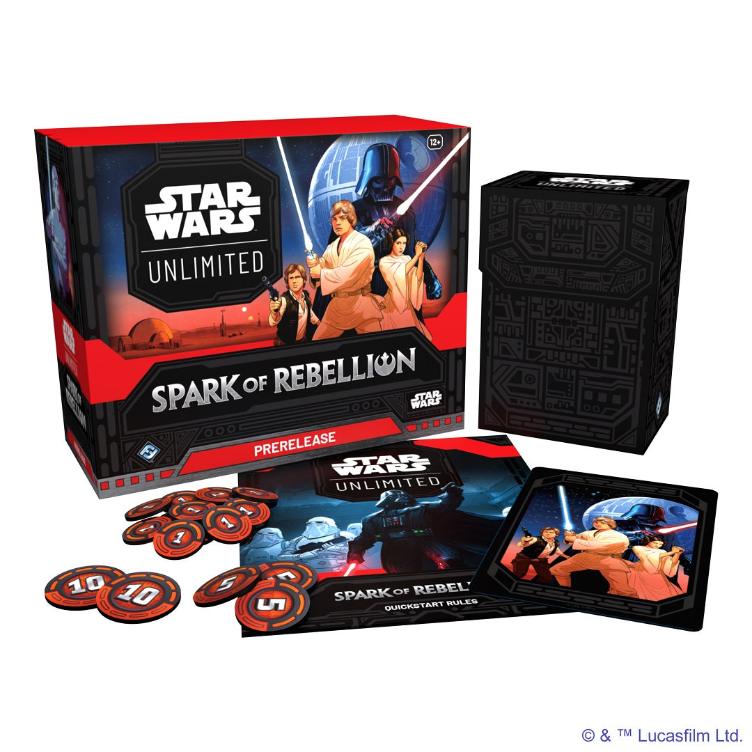 PACK PRELANZAMIENTO ESPAÑOL - Star Wars Unlimited Spark of Rebellion Prerelease Box (PREVENTA)