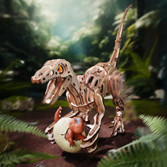 Velociraptor - Maqueta de madera que corre