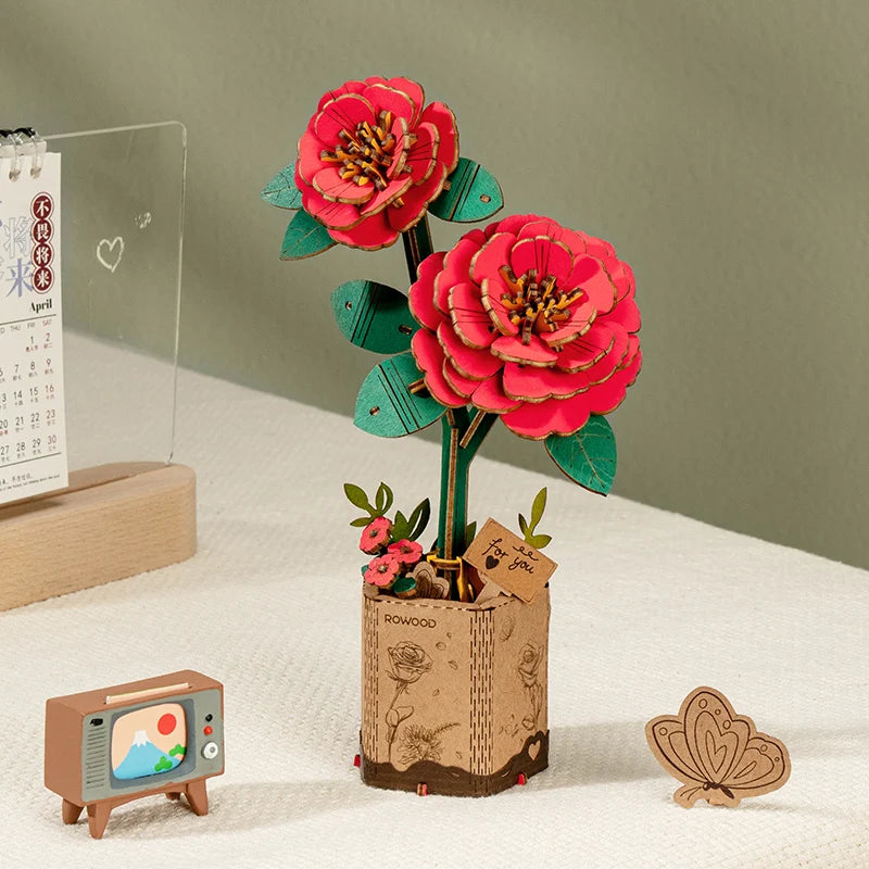 Ramo de Flores de Madera - Armable DIY
