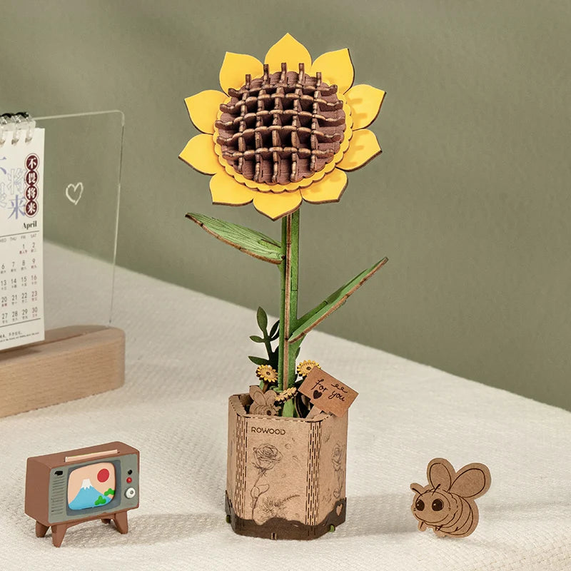 Ramo de Flores de Madera - Armable DIY