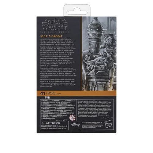 Star Wars: The Black Series 6" Deluxe IG-12 and Grogu Action Figure Set (The Mandalorian)