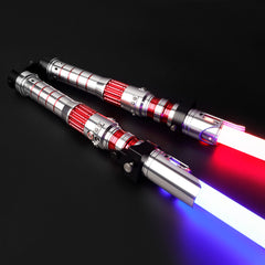 Dark Rey Staff Lightsaber doble